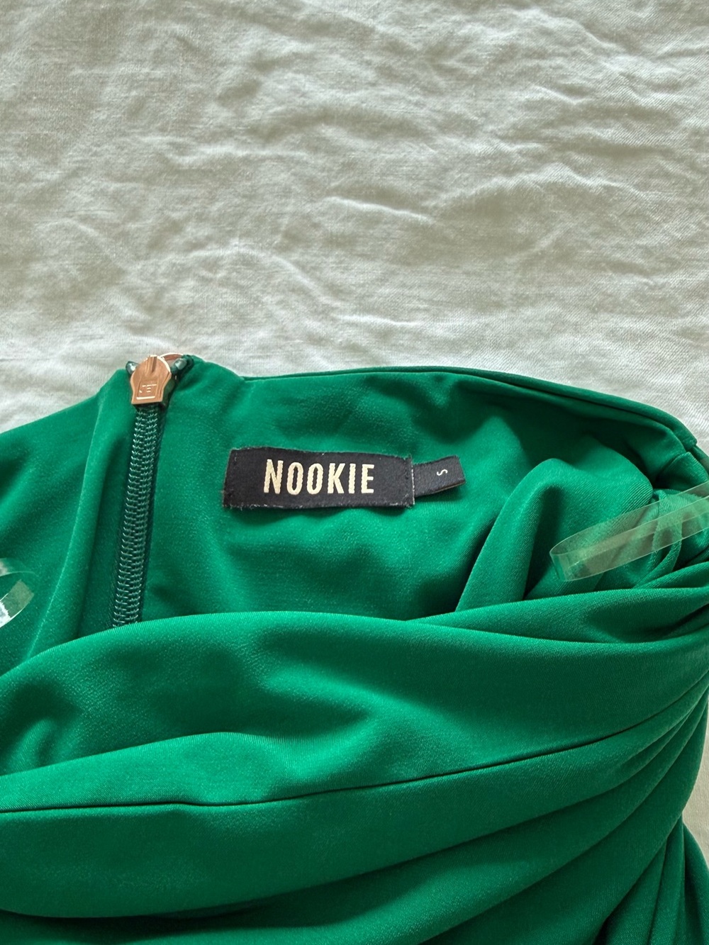 Nookie Green skirt  with Gold Zipper
